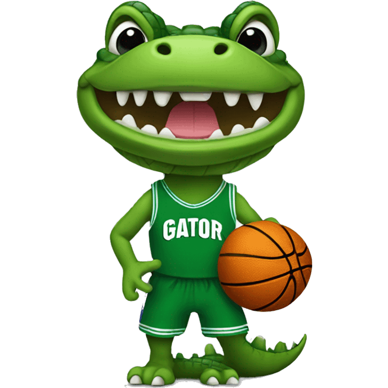 Gator with Basketball emoji