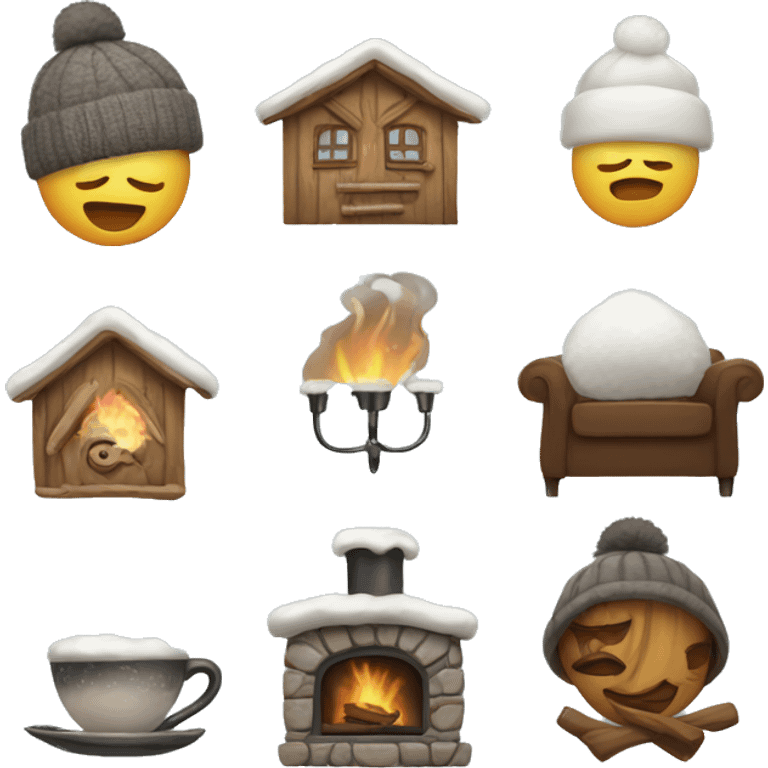 Cosy winter symbole emoji