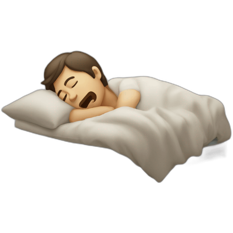 Man sleeping and drooling emoji