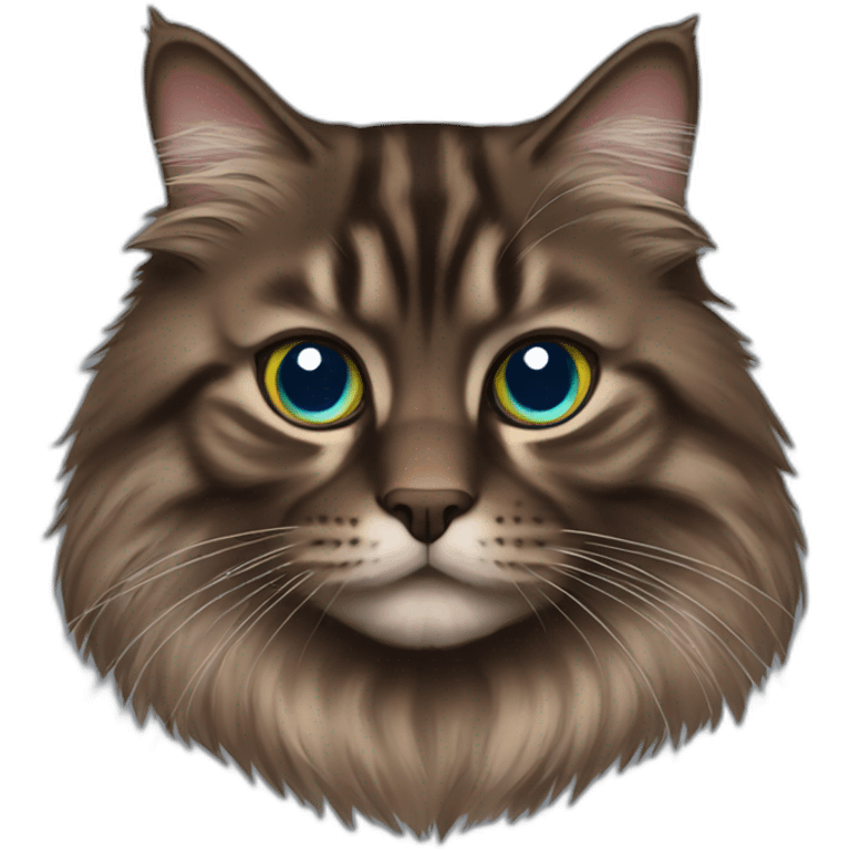 Dark Brown Siberian cat emoji