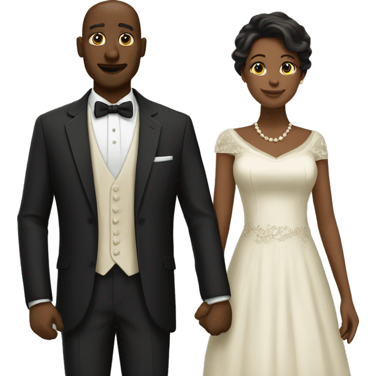 husband and wife formal attire emoji