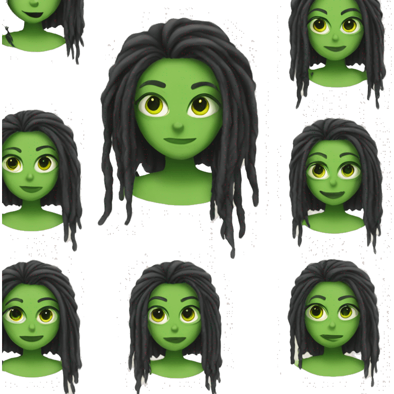 elphaba with long dreads emoji