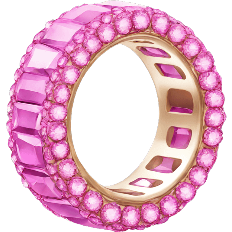 big pink blinged ring emoji