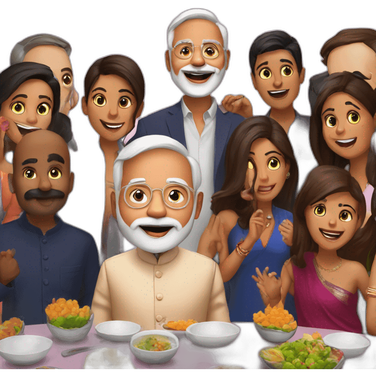 Narendra modi house party emoji