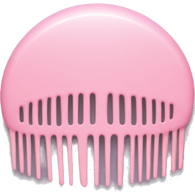 pastel pink round comb emoji