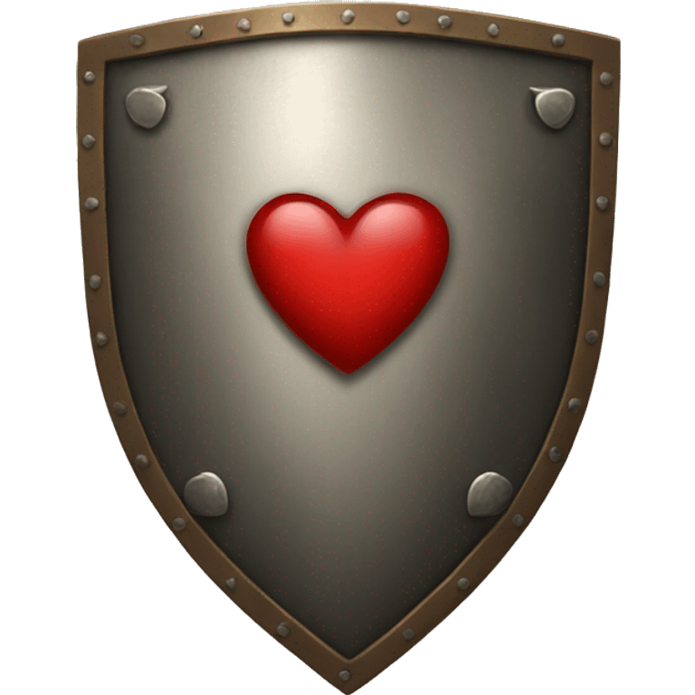 A shield in a form of a heart emoji