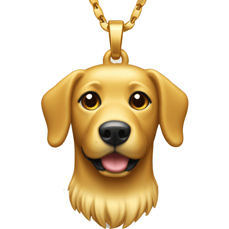 Golden dog tag emoji