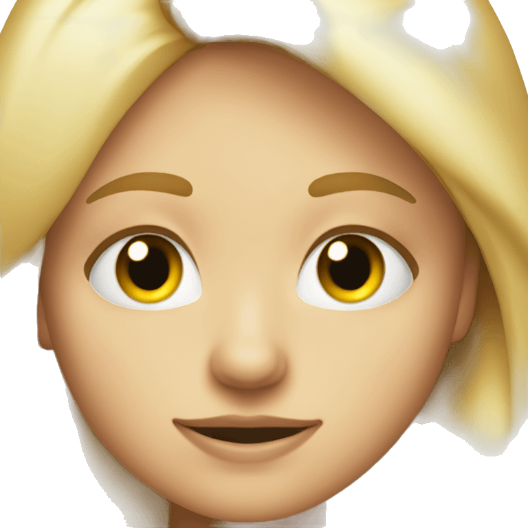 blond girl blinkin one eye emoji