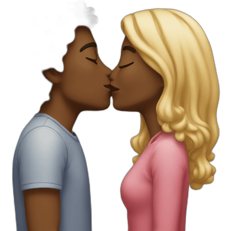 Two people kissing passionately  emoji