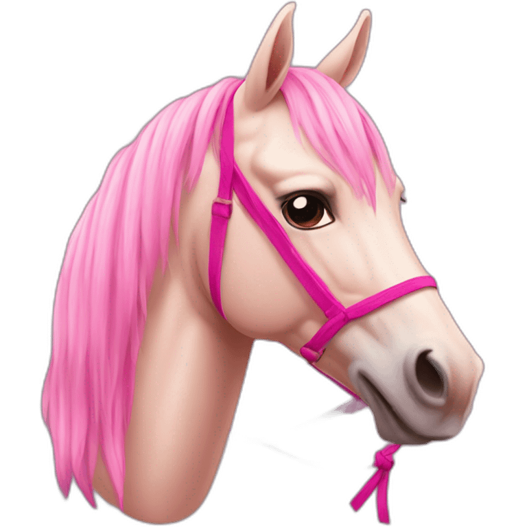 caballo con lazo rosa emoji