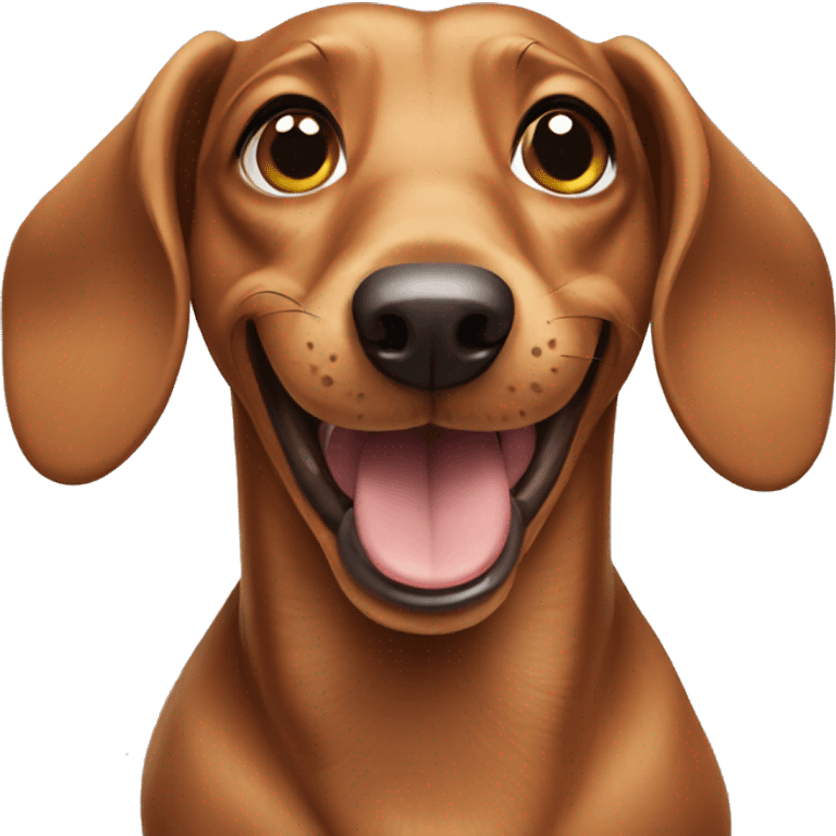 smiling dachshund emoji