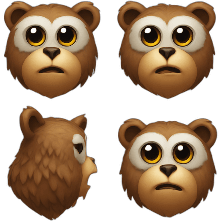 adult bear owl emoji