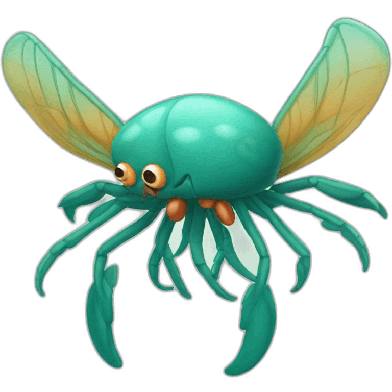 flying crustacean emoji