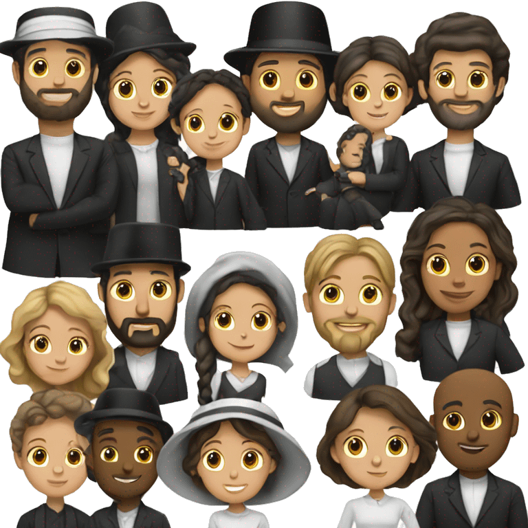 orthodox jewish family png emoji