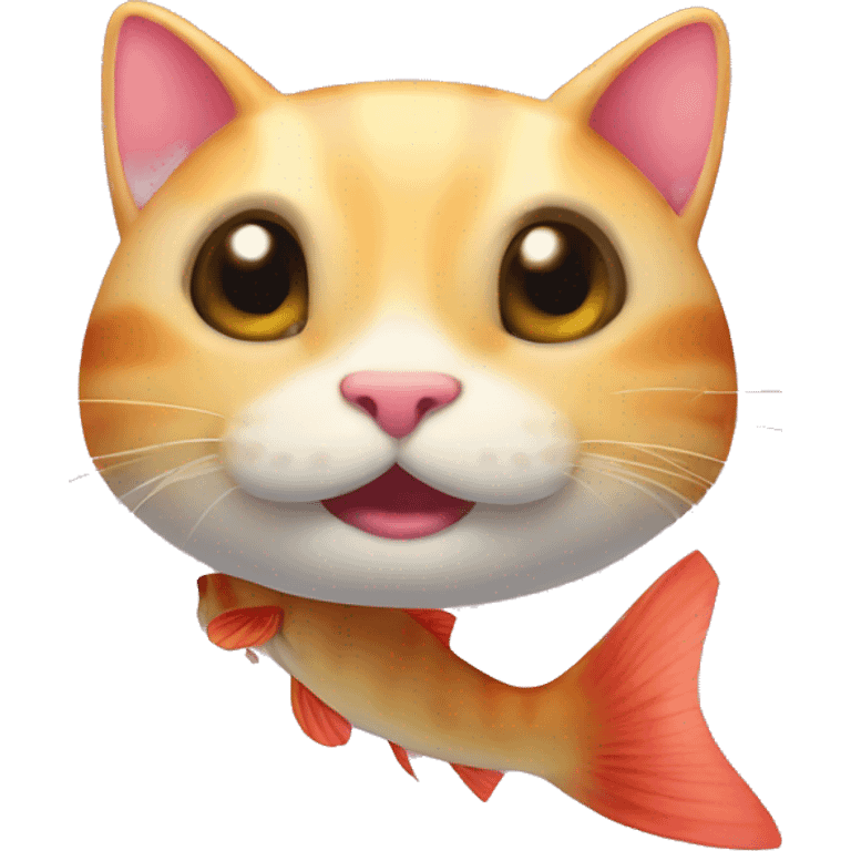 cat fish love emoji