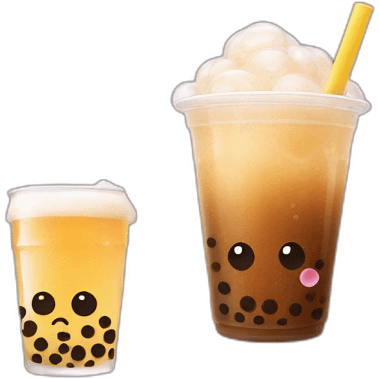 Bubble tea et bière emoji