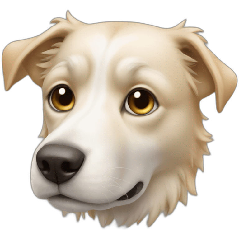 Un chien sur un chat emoji