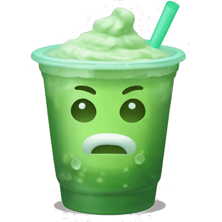 Iced matcha in a plastic cup emoji