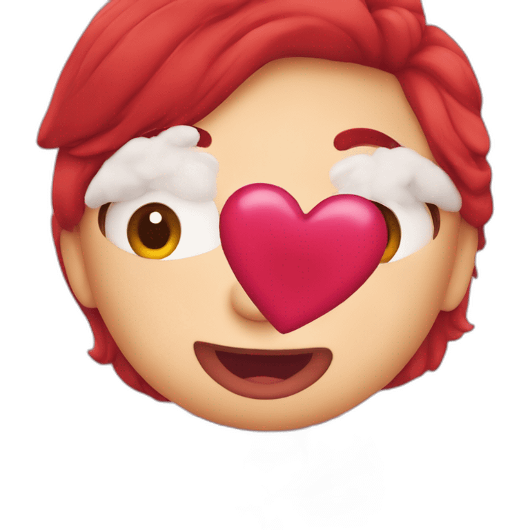 Un bisou dans un coeur emoji