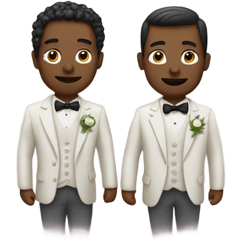 Two men married emoji