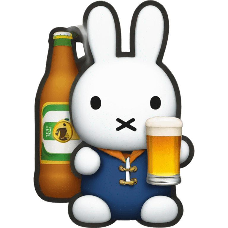 miffy holding a beer emoji