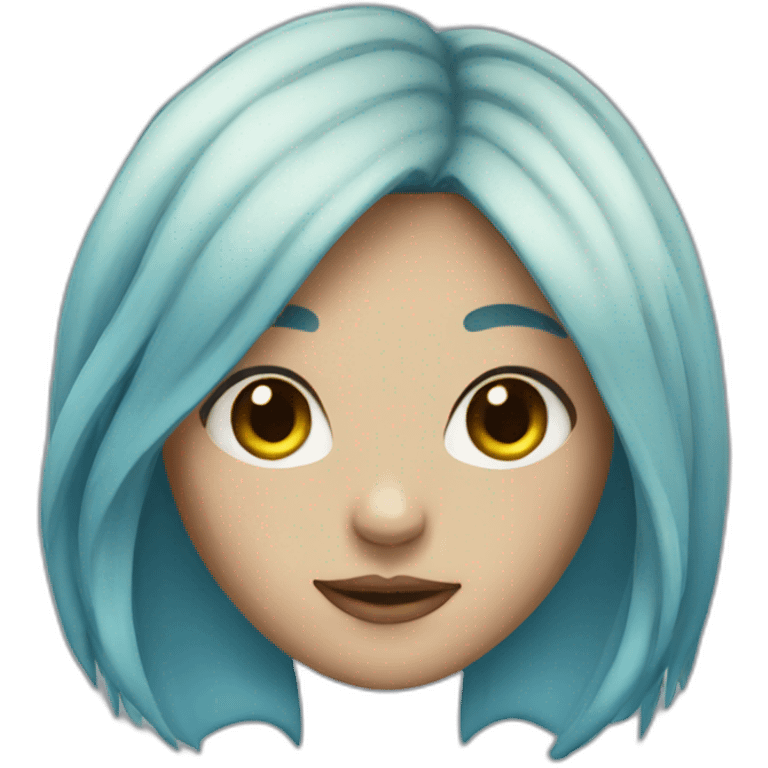 blue hair girl emoji