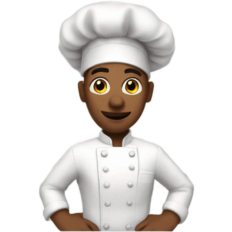 A white Chef in a kitchen emoji