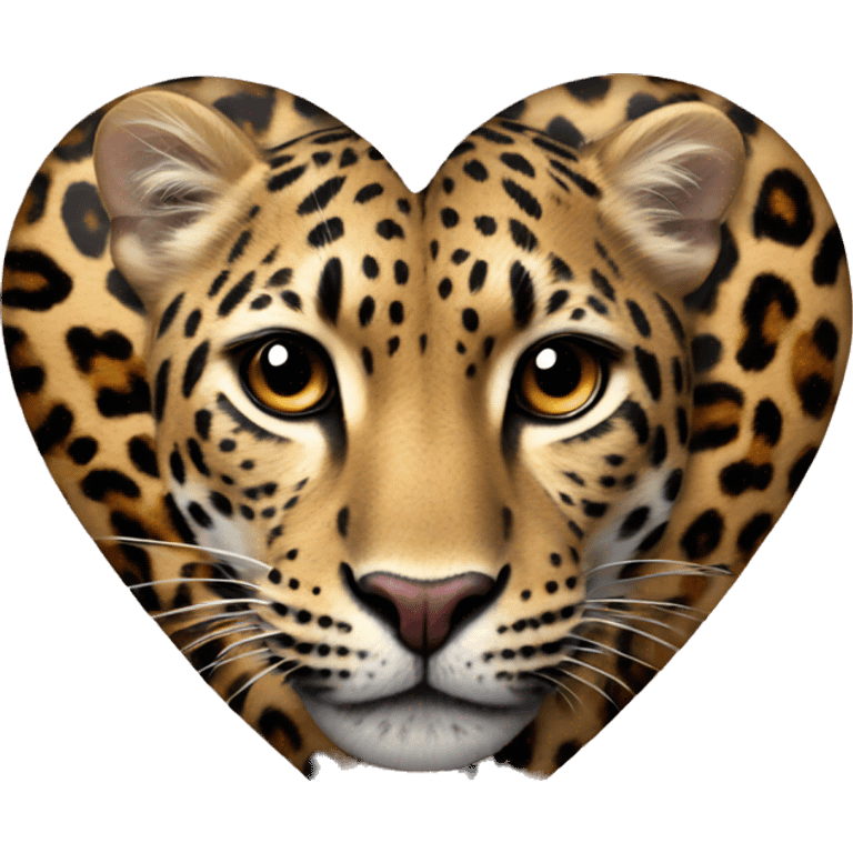 Heart with Leopard print emoji