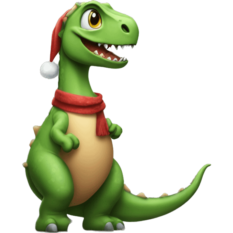 Dinosaurs either Christmas mood emoji