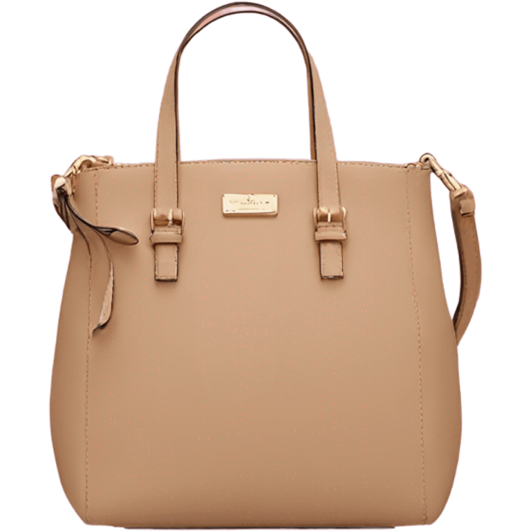 a tan kate spade hand bag emoji