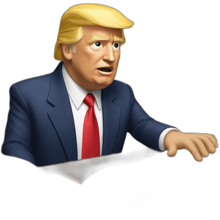 Donald Trump talking to Jesus Christ emoji