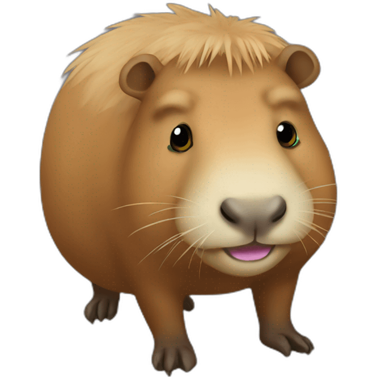 Capybara with poop green emoji