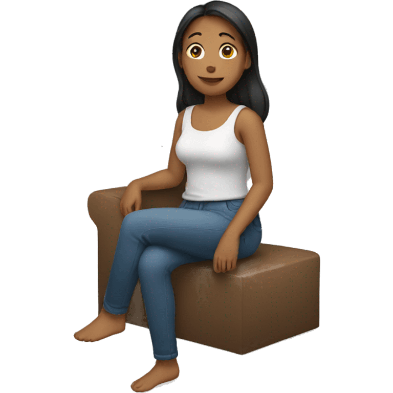 A woman sitting emoji