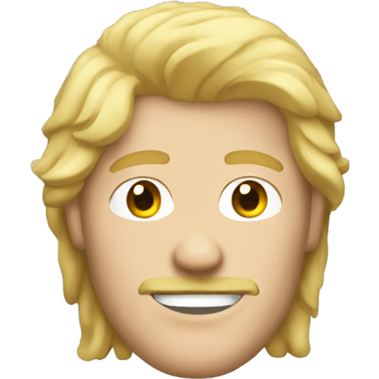 Guy with blonde mullet emoji