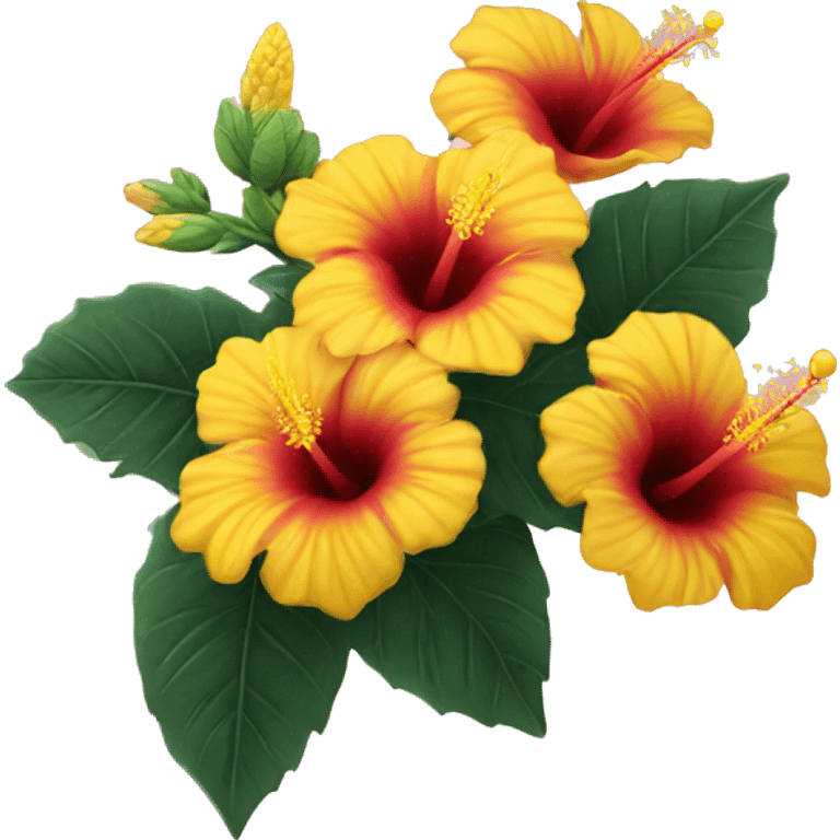 Bouquet of hibiscus yellow emoji