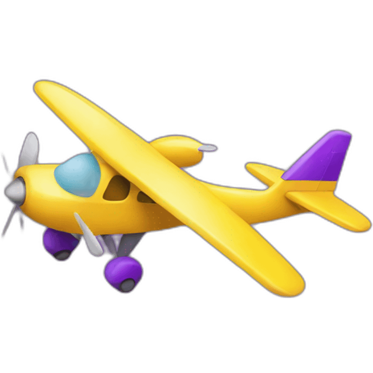 plane in yellow and violet colors emoji