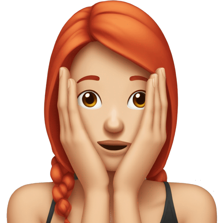 face palm red haired woman  emoji