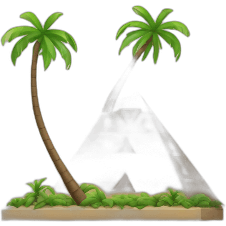 pyramid and a palm-tree emoji