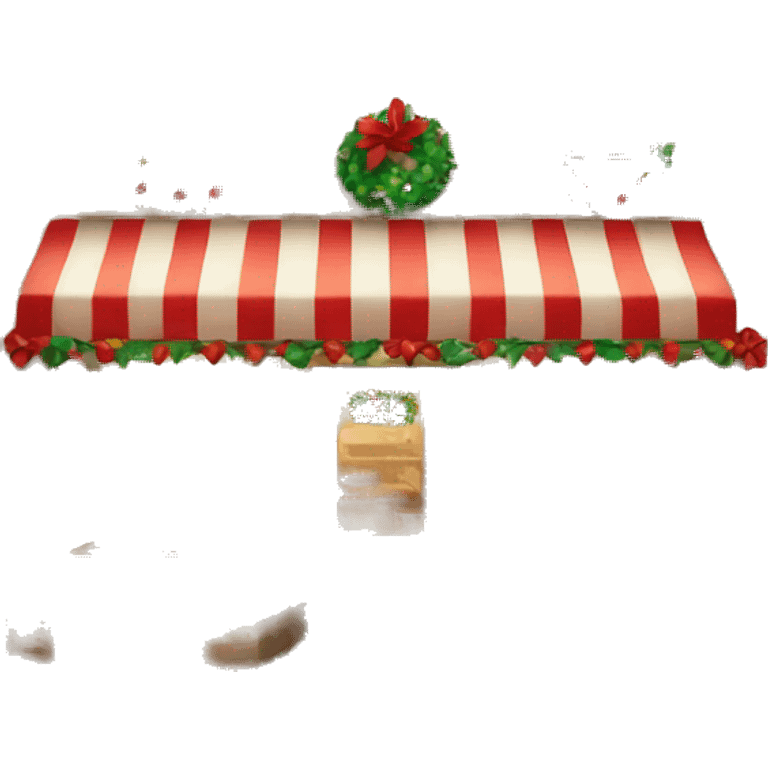 Bakery decorated for Christmas  emoji