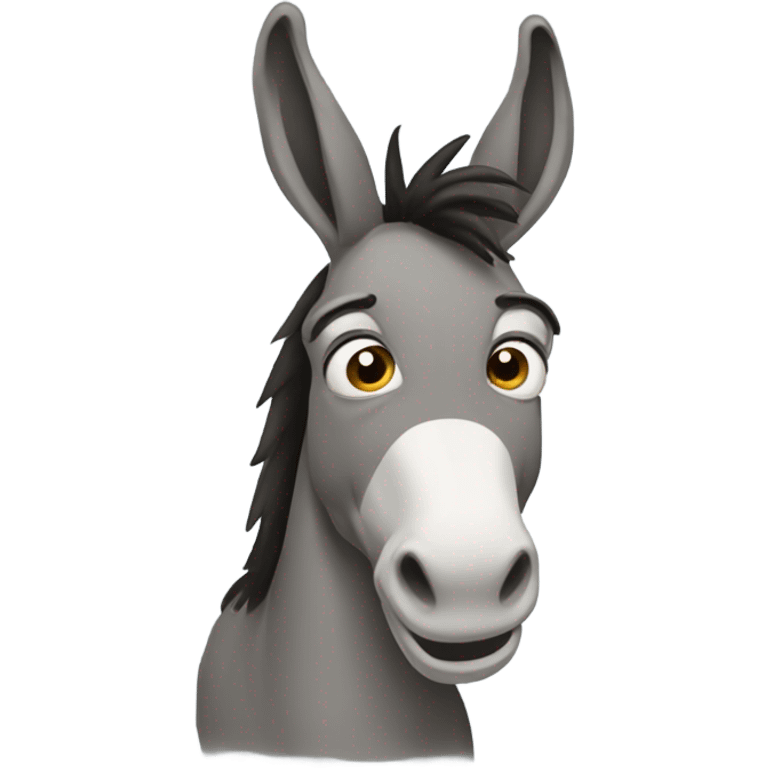 Create a emoji of a confused donkey emoji