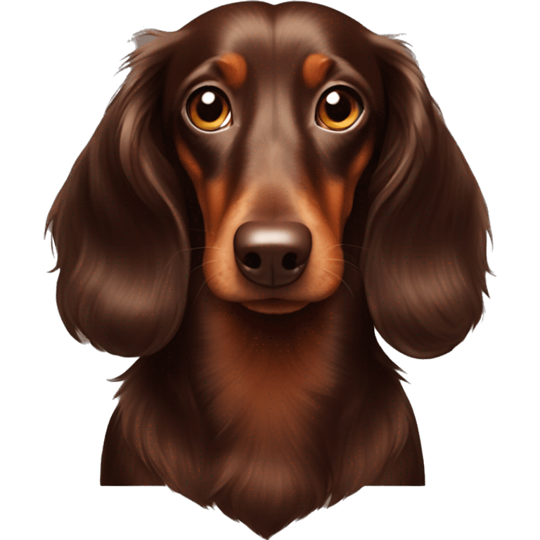 Birthday of the chocolate long-haired dachshund emoji