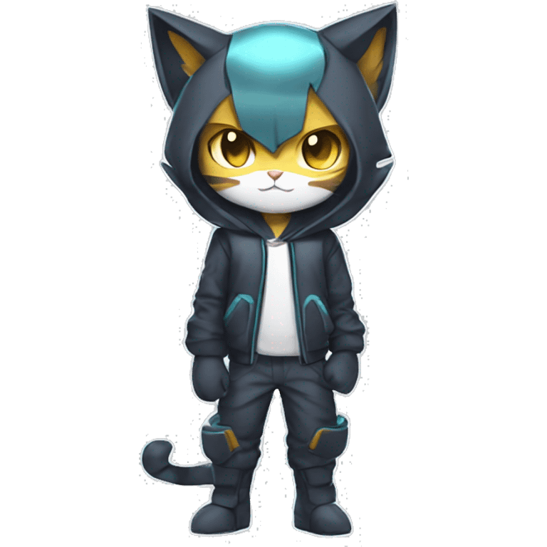 Catboy-Chibi-Sona-Shiny-Fakémon with a mask full body emoji