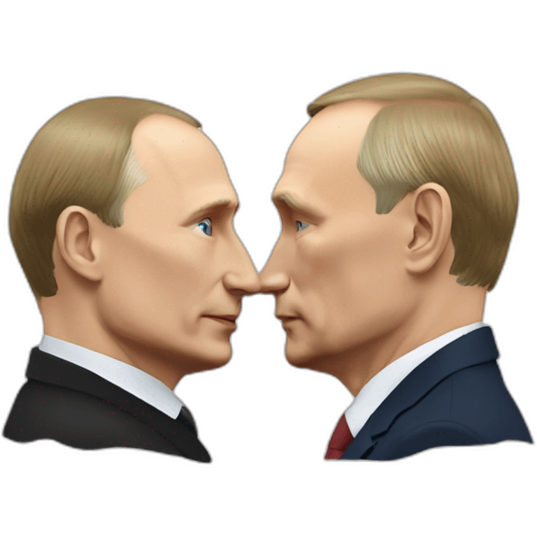 Putin kissing Ukrainian president emoji