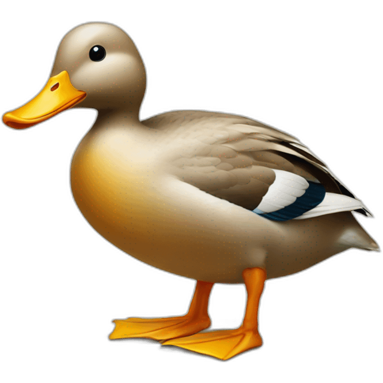 Duck with human legs emoji