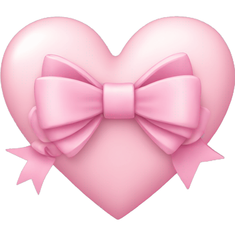 light pink heart with bow emoji