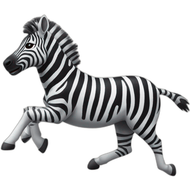 a zebra running emoji