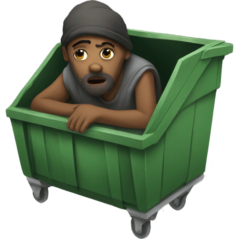 Homeless + dumpster emoji