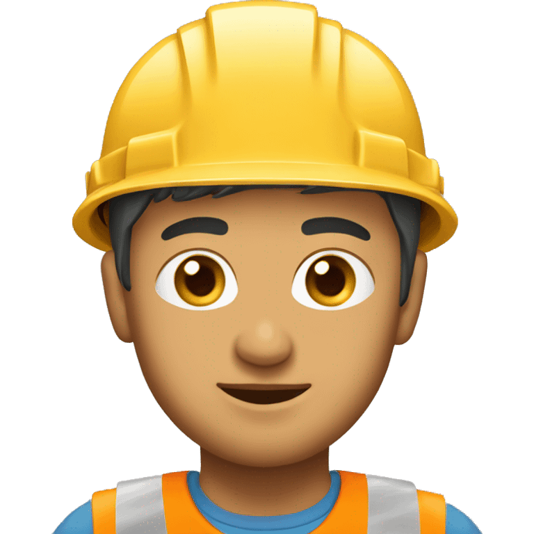 Strong Central Asia Construction worker wearing a helmet emoji