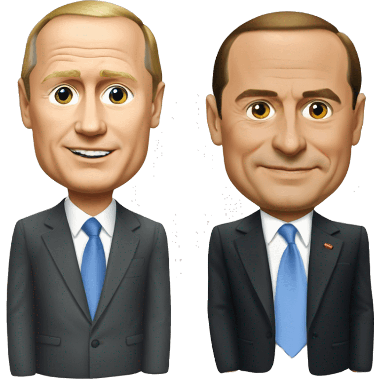 Putin and Berlusconi together friends emoji