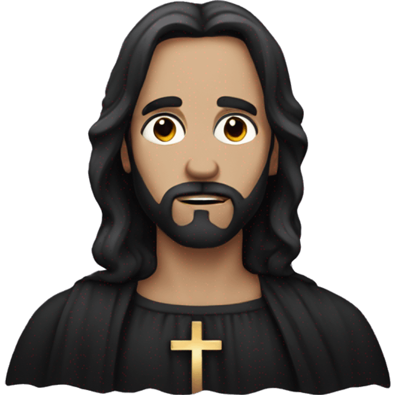 Jesus with goth makeup  emoji